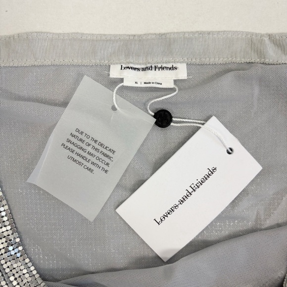 Lovers and Friends Sascha Maxi Skirt in Silver Size XL - Picture 10 of 13
